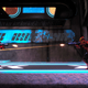 Two red-colored Splitgate players shooting at each other.